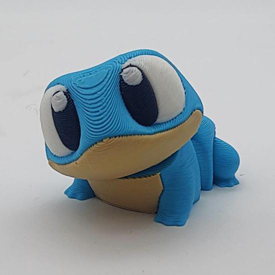 3D Printed Gecko Frog Figurine Movable Joints Big Eyes Frog Figure Articulated Animal Model Fidget Toy Desktop Decoration Ornament