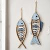 Wood Fish Wall Decorations Handcarved Fish Ornament for Farmhouses Office