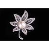 Fashion Middle Large Pearl Maple Leaf Full Diamond Brooch Perfect Gift for Couples Corsage Flower Corsage Buckle Women Accessories