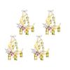 652F 4Pieces Eid Festival Hanging Door Sign Festival Decorative Door Sign Decoration Paper Sign Hanging Ornament