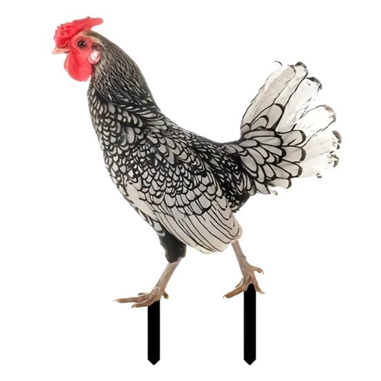 Realistic Acrylic Animal Yard Stake, 2D Flat Chicken Goose Bird Bunny Garden Sign for Pathway, Patio, Lawn Outdoor