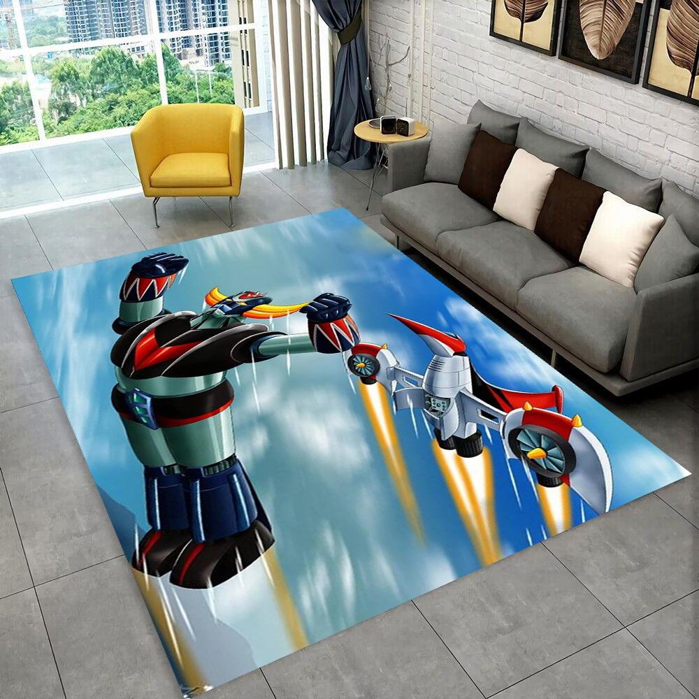 Alfombra de dibujos animados de Anime UFO Robot Grendizer, para el hogar, sala de estar, dormitorio, sofá, felpudo decorativo, alfombra antideslizante para niños en 3D