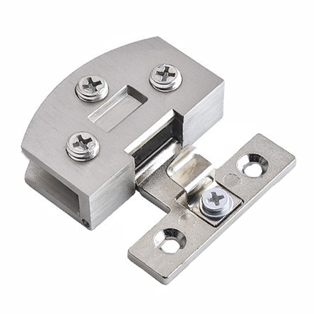 Shower Glass Door Hinges Display Cabinet Cupboard Clamp Hinge Zinc Alloy Bathroom Door Hinge For 6-8mm Glass Furniture Hardware