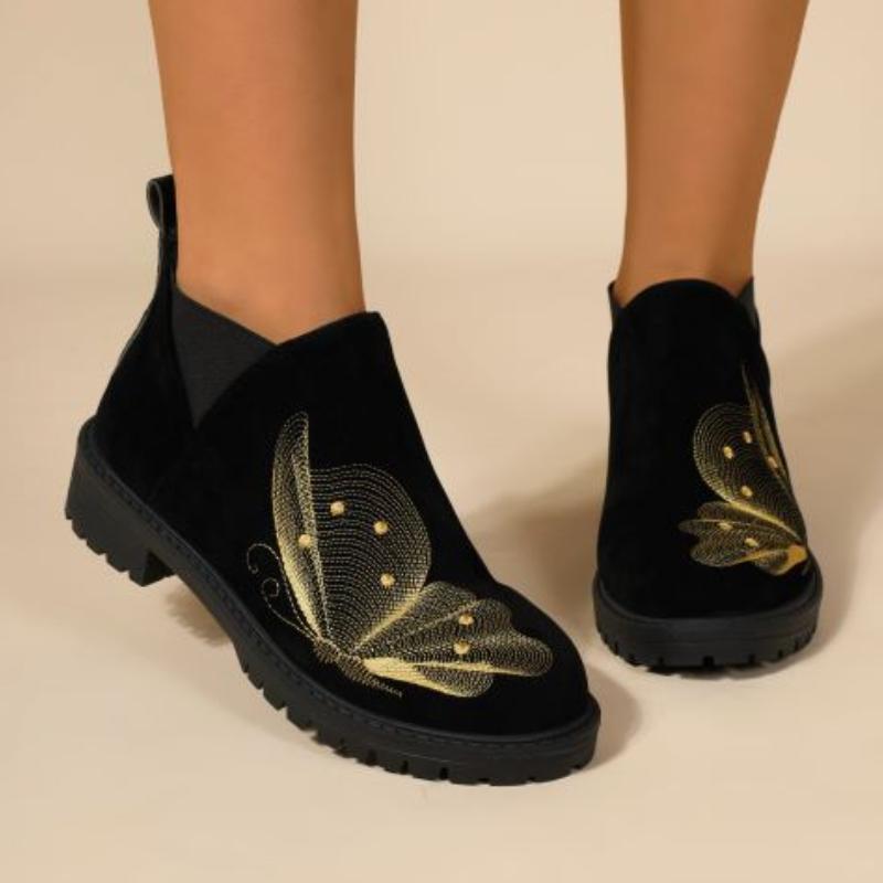 Fashion Women Confortable Spring Shoes On Sale 2024 Sleeve Autumn Round Toe Suede Solid Middle Tube Chunky Heels Large Size Naked Boots