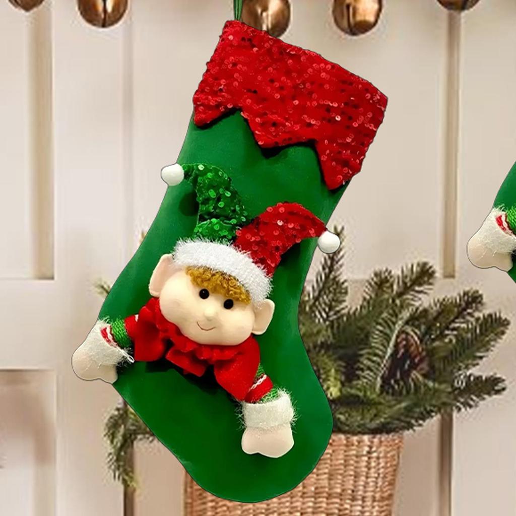 Stockings For Christmas Cute Candy Stocking Bag Christmas Decorations For Family Kids Tree Home Mantel Holiday Fireplace Party