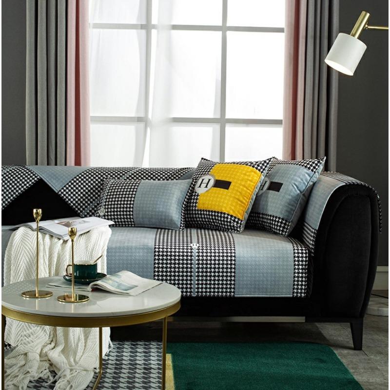 Pernă de canapea simplă nordică, material textil, universală pentru patru sezoane, lux ușor, pernă antiderapantă pentru patru sezoane, husă modernă pentru canapea