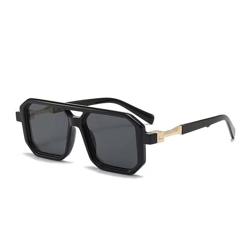Xiaomi Retro Square Double Beam Sunglasses,Unisex European American Eyewear,Trendy Decorative Sunglasses UV400 Men Women Outdoor