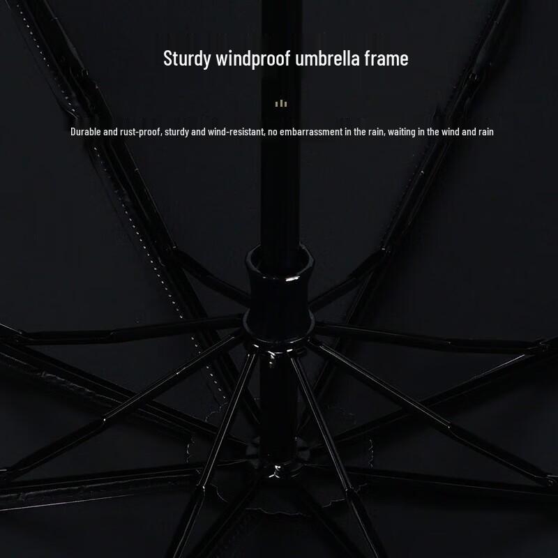 Red Leaf Automatic UV Protection Travel Umbrella