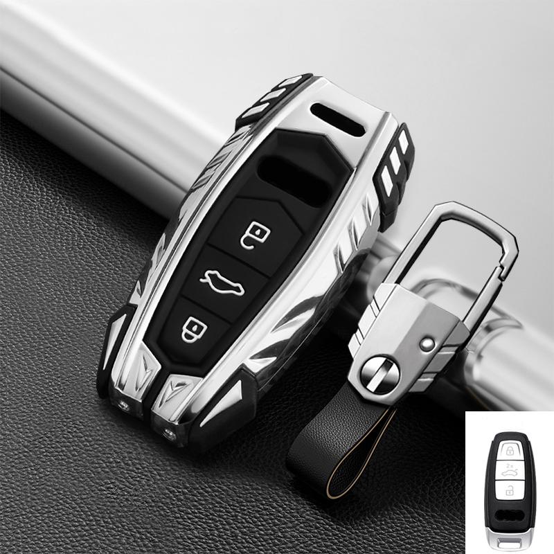New Car Remote Key Case Shell Cover Fob for A6 A7 A8 E-tron C8 D5 Q7 Q8 2019 2020 Protector Holder Keyless Accessories
