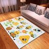 Tappeto a nido d'ape a cartoni animati, tappeto ape e fiori per bambini e bambine, tappeto geometrico con fauna selvatica volante per decorazione soggiorno e camera da letto