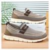 Large Size Men's Shoes Fashion Woven Surface Breathable Casual Shoes Outdoor Soft Sole Lightweight One-pedal Sports Shoes