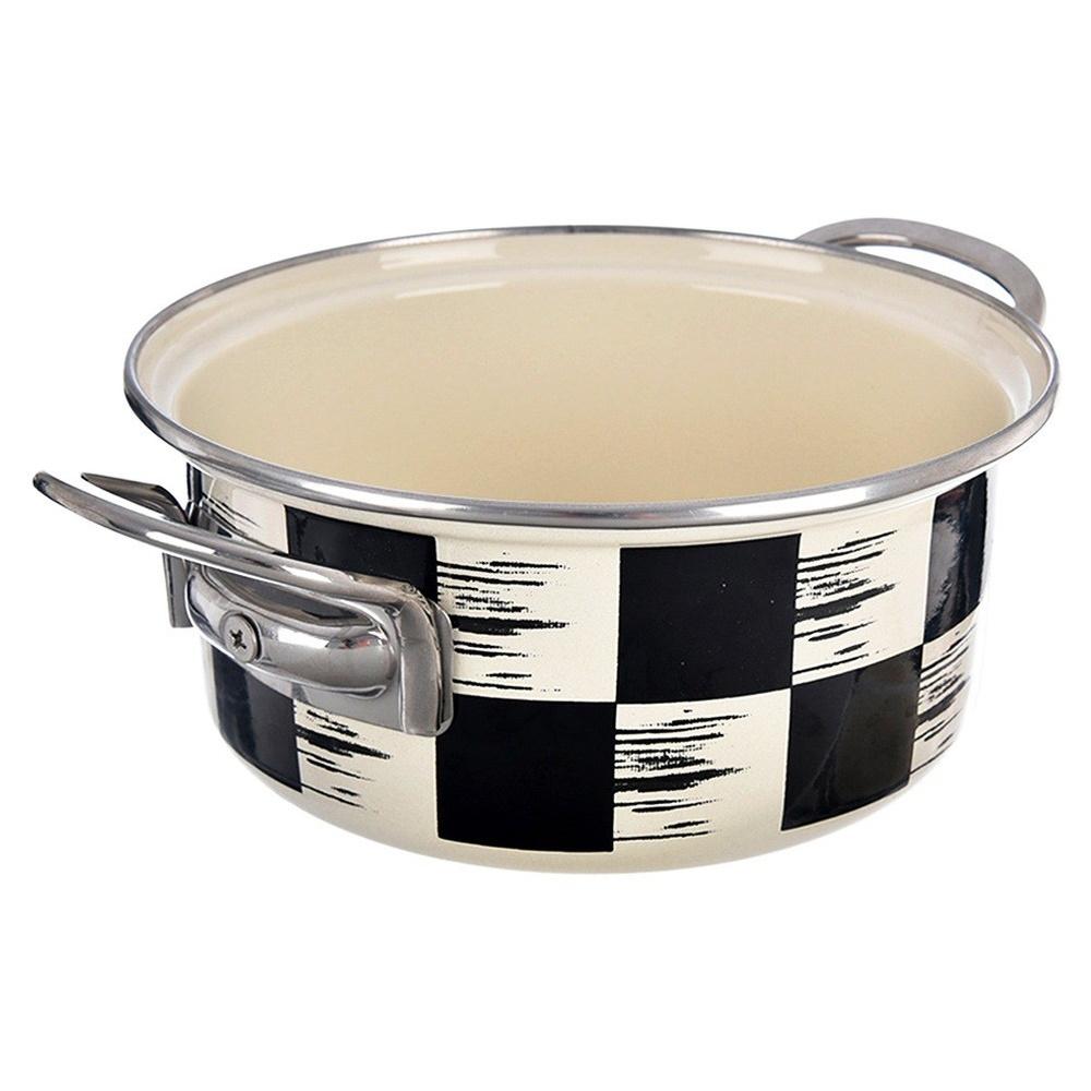 Garnek Emaliowany Do Gotowania Tradycyjny Na Gaz Indukcję 18 Cm 1,5L