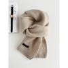 100 pure wool versatile color solid color scarf couple autumn and winter warm scarf unisex