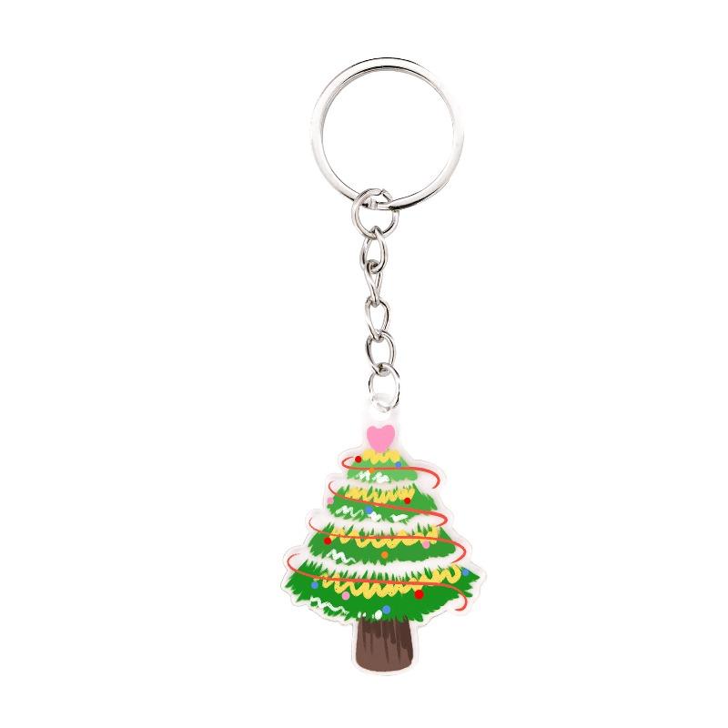 Cute Christmas Keychain Student Christmas Tree Bag Decorative Pendant Cartoon Christmas Keychain Pendant Gift