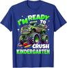 Kindergarten Level Begins First Day of Kindergarten Gaming TShirt Im Ready To CrushKindergarten Monster Truck Boys Saying Tee