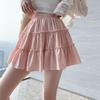 Summer new gentle wind cake skirt women's small elastic high waist anti-light fluffy A-word skirt