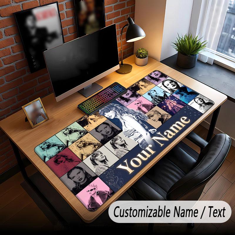 Custom Name Extended Mouse Pad,Taylor Swift Gaming Desk Mat For Home Office Desktop Decor