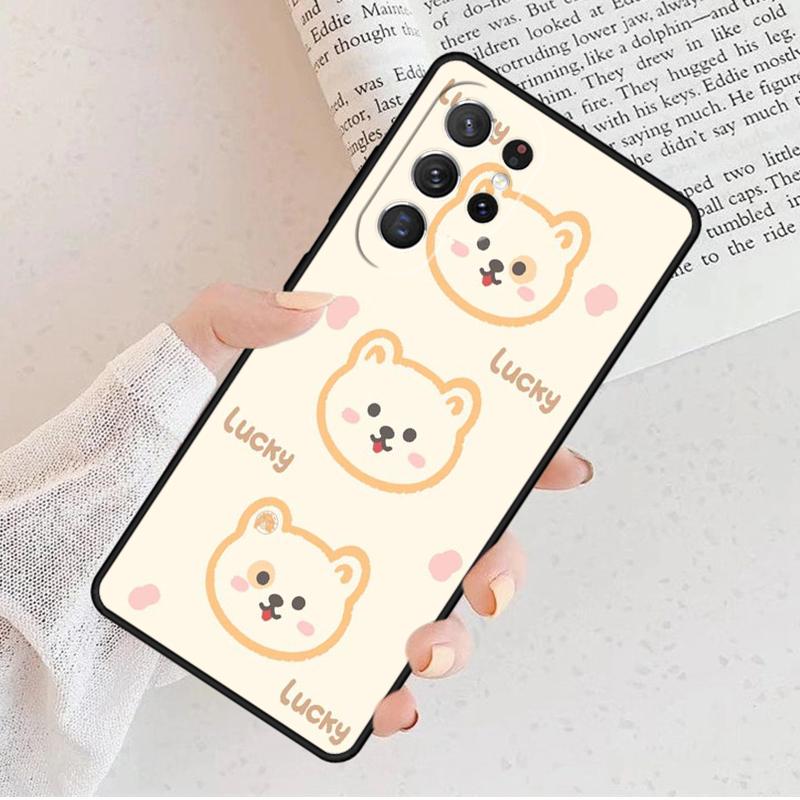 Kawaii Cute Bears Korean Phone Case For Samsung Galaxy S25 S23 S30 S8 S21 S20 FE S24 S22 Note 10 20 Plus lite Ultra