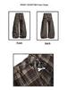 Trendy Japanese Plaid Curved-Leg Workwear Pants