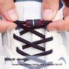 Round Elastic Laces Without Ties Sneakers No Tie Shoelaces Metal Capsule Buckle Shoelace Basketball Shoe Laces Shoes Accessories