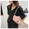 Minimalist Corduroy Crossbody Bag for Women, Single Strap Shoulder Tote, Zipper Closure Mini Square Handbag, Soft Casual Daily Purse
