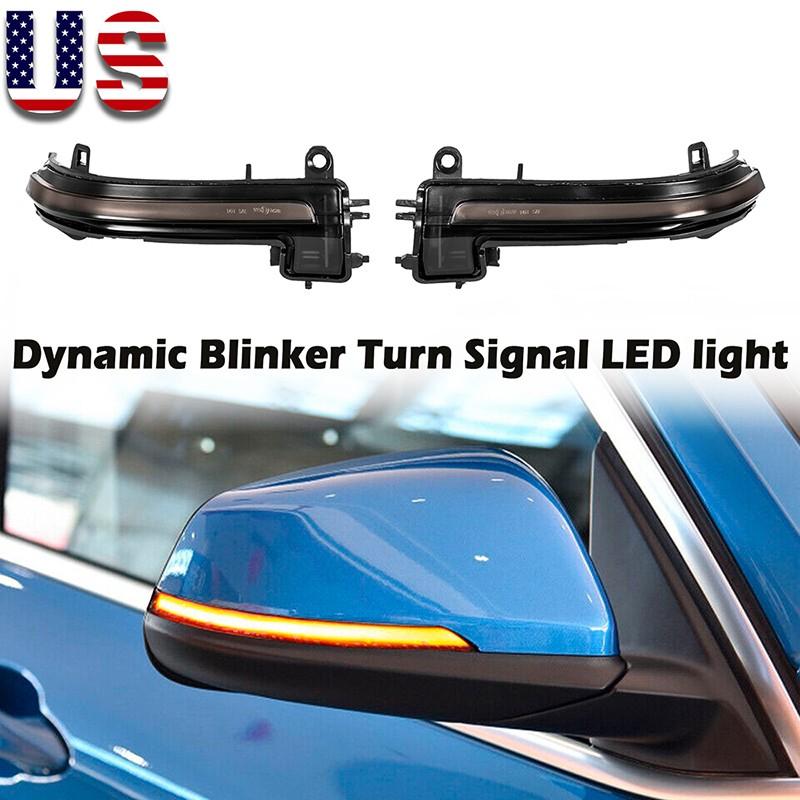 For BMW 5 6 7 Series F21 F20 F31 Side Mirror Sequential Turn Signal Light Smoked