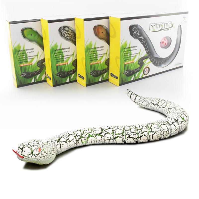 Realistic Remote Control Snake RC Animal Scary Toy Simulated Viper Trick Terrify Mischief Toys for Halloween Children Gift