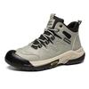 Warrior High-Top Hiking Shoes Casual Sports Fashion Versatile Daily Commuting Slip-Resistant Durable Men Hiking Shoes Light-Green Black WXP(WZ)-250502