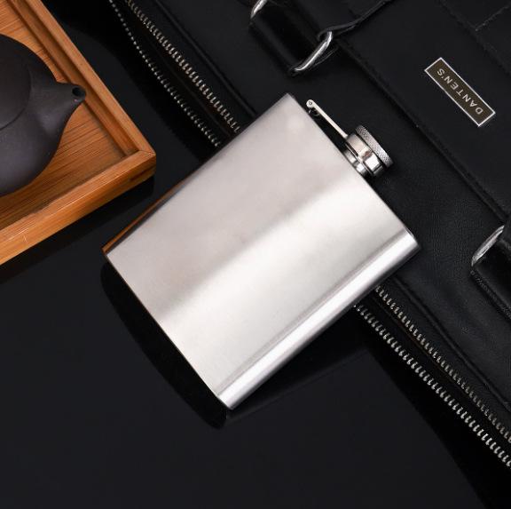 8oz Stainless Steel Portable Hip Flask Set with 7oz Baijiu Bottle - Outdoor Liquor Gift Box