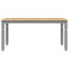 Dining Table Corona Gray 160 x 80 x 75 cm Solid Pine Wood