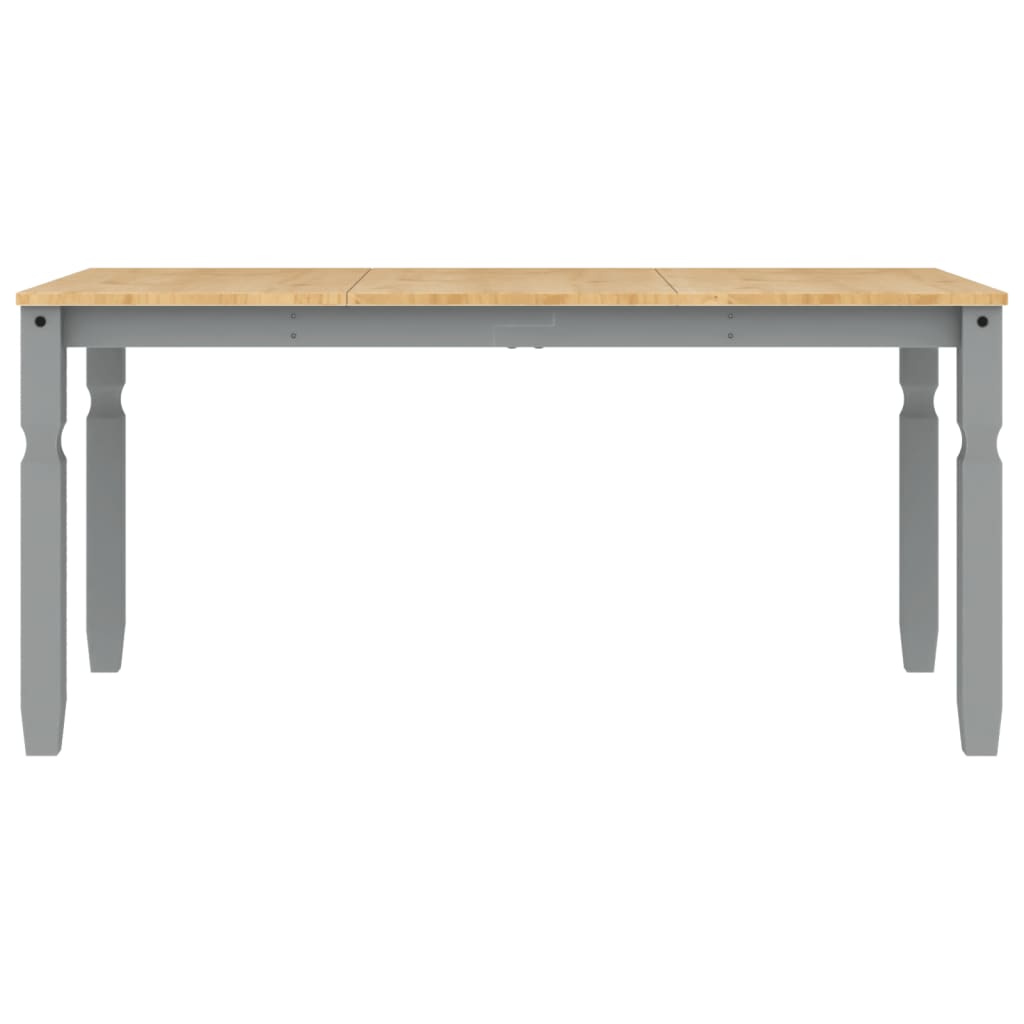 Dining Table Corona Gray 160 x 80 x 75 cm Solid Pine Wood
