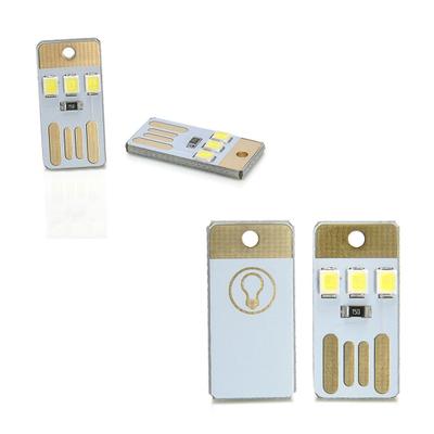 2 stk Mini Bærbar LED Nattlys Sterkt Hvitt USB-lampe for PC Bærbar PC
