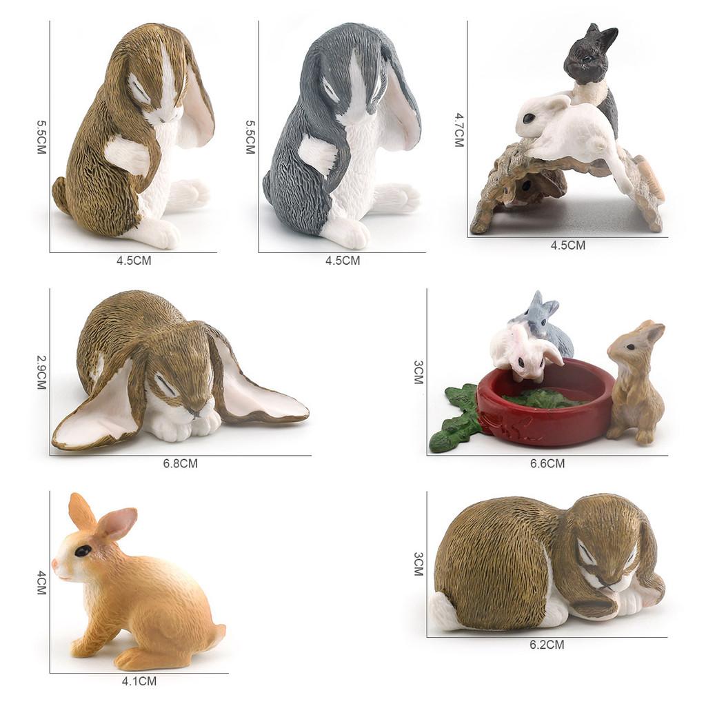 Charming Plastic Rabbit Figurine Realistic Floppy Eared Bunny For Kids Educational Playtime And Imaginative Role Playing
