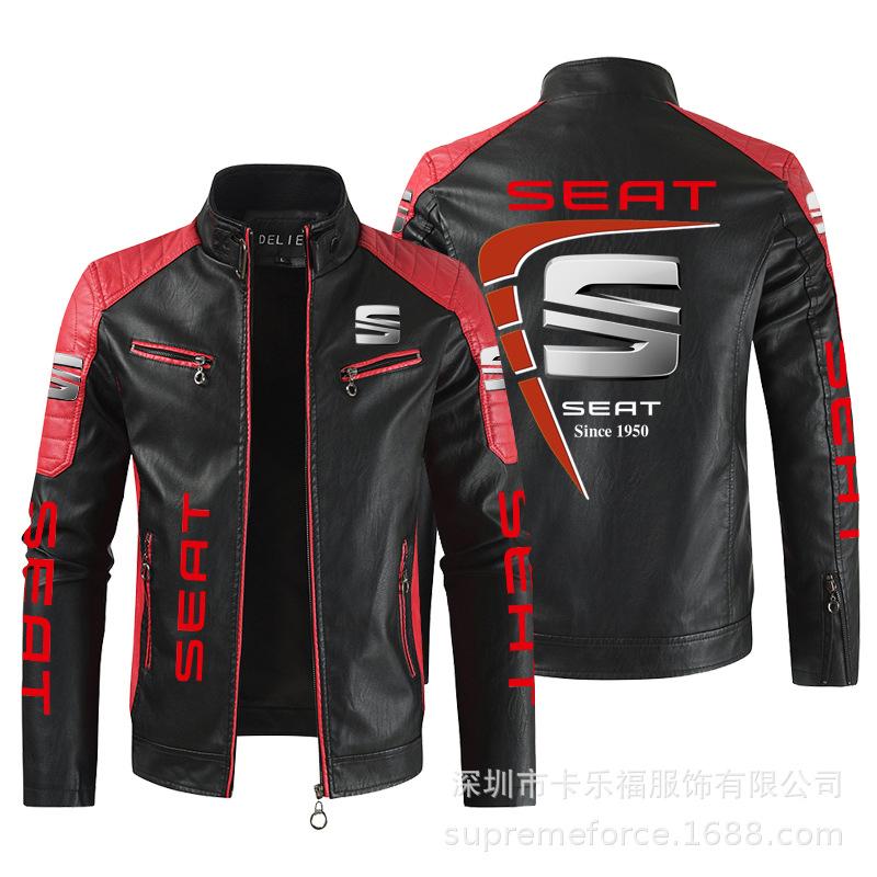 Hot men's clothing European size vauxha motorcycle leather jacket racing suit men's PU leather jacket jacket