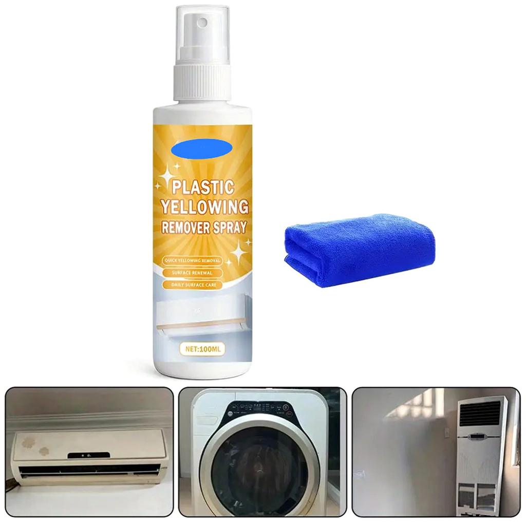 Stain Remover Plastic Gloss Restoration Agent for Air Conditioning Shell Appliances Plastic Yellowing Removal Sprayer