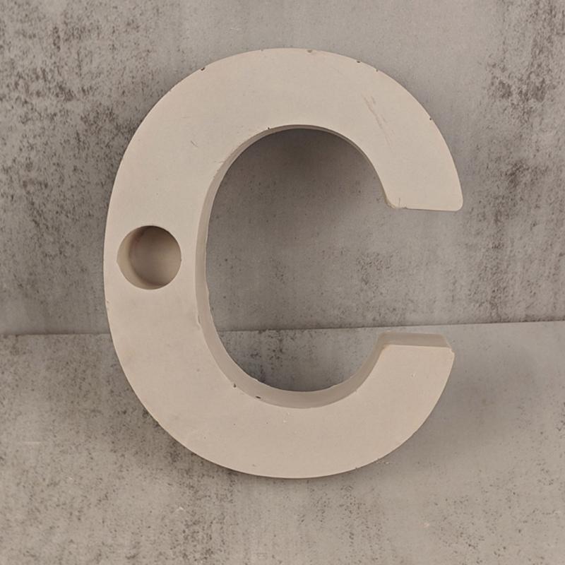 English Letter Shape DIY Silicone Mold 3D Handmade Candle Holder Molds Gypsum Resin Mold Craft Candlestick Mould Decor