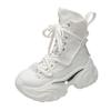 Fashion Women Ankle Boots Spring Autumn Chunky Shoes Woman High Heels Platform Breathable Sneakers Thick Sole Wedges Motorcycles Botas