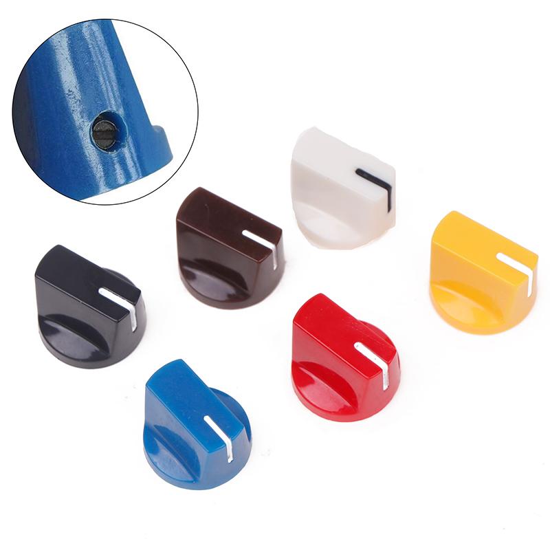 

New 10pcs/set Electric Guitar Pedal Knobs 6MM KN-19-14 Control AMP Effect Pedal Knob With Set Screw DIY Accessories White