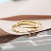 14K Gold-Plated Sterling Silver Mobius Ring - Minimalist Japanese Korean Design