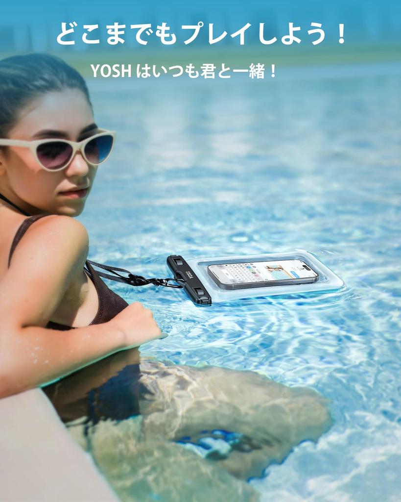 YOSH Waterproof Smartphone Cases with Large Waterproof Phone Case with Card Air IPX8 Underwater Touch Suitable for the and Hot Compatible with iPhone
