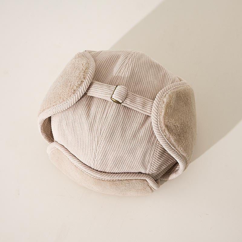 Imitation Fur Mink Hair Hat Female Fall and Winter Plush Fisherman Hat Khaki Senior Show Face Small Warm Ear Protection Lei Feng Hat