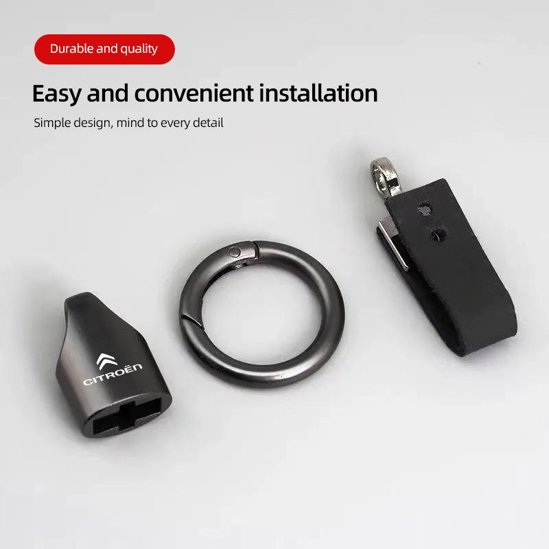 Bil Logotyp Nyckelring Mocka Nyckelring Nyckelring För Citroen C4 C3 C5 C5X e-C4 X e-C3 C-Crosser C-Elysee C1 Berlingo C6 C2 Tillbehör