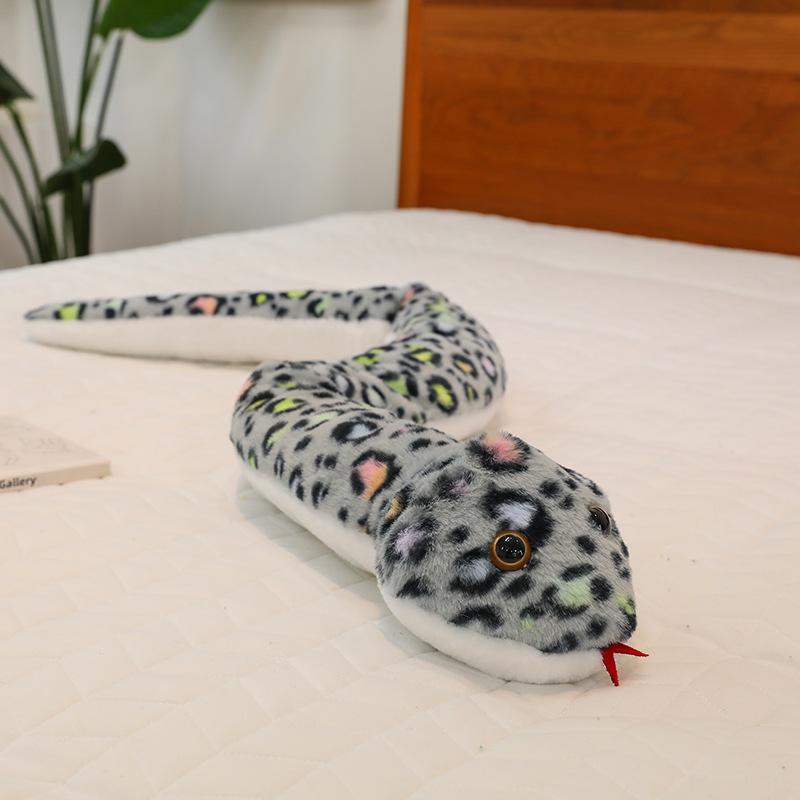 

Year of the Snake mascot simulation hand puppet snake plush toy funny trick python doll sleeping pillow gift 110 cm 0.22kg [No hand puppet] морской синий