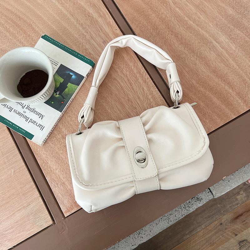 Korean Ins Niche Super Hot Handheld Underarm Bag Women's New Retro Versatile One-Shoulder Slant Cloud Bag