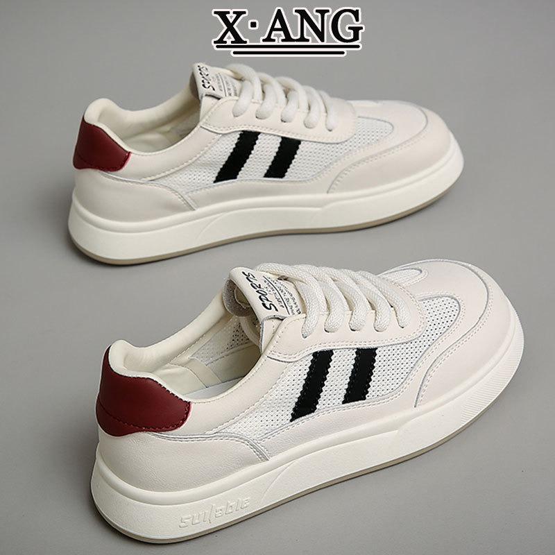 

Summer mesh breathable leather soft sole white shoes women s shoes new casual board shoes platform sports shoes 40