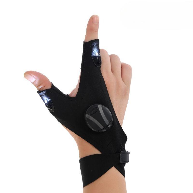 Multifunctional LED Gloves with Flashlight - Ideal for Night Fishing Gear Repair Concert Carnival & Rave