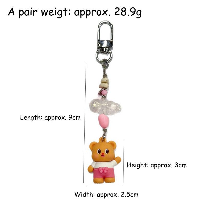 Butterbear Mini Duo Pack Keychain, Adorable & Exquisite Cartoon Bear Bag Charm Pendant
