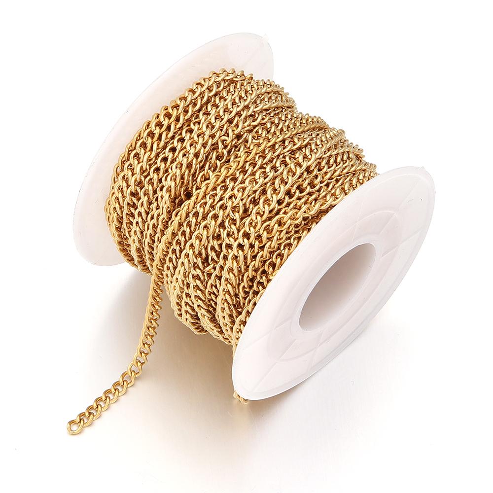 10Yards/Lot 1-4.5mm Stainless Steel Chains Bulk Chains For Necklace Bracelet Anklet DIY Jewelry Making Components Wholesale