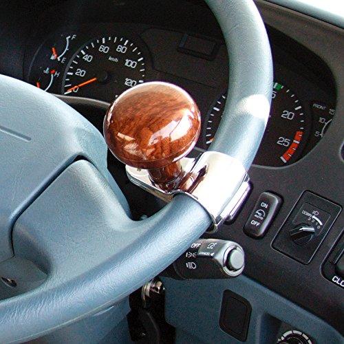 Tsuchiya Yac Car Accessories Handle Spinner, 2 Wood, Compatible with 28-34mm Handlebars, TS-212