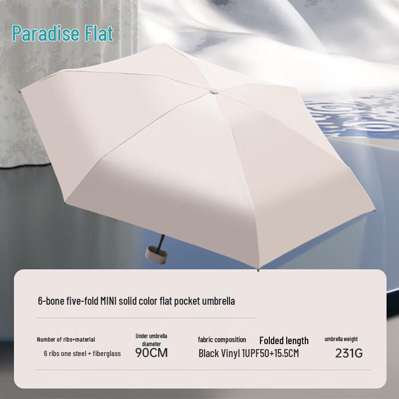 Paradise UV Protection 5-Fold Compact Umbrella